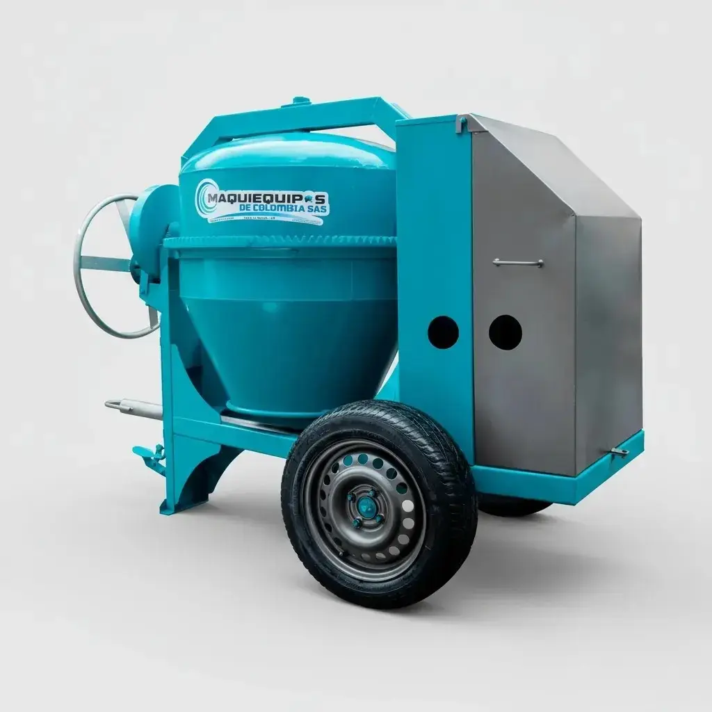 Mezcladora de concreto bulto y medio trabajo pesado (GASOLINA 9HP)